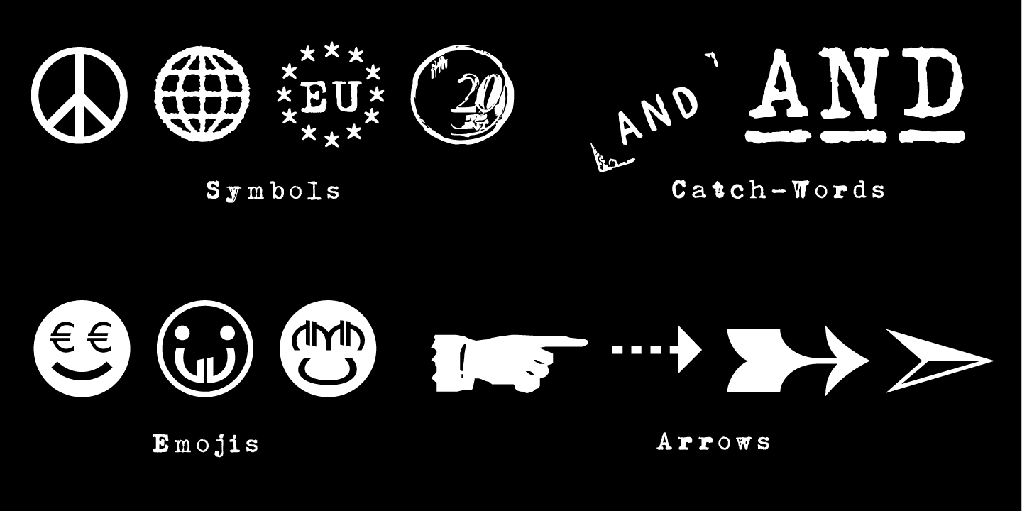 Пример шрифта Euro Icon Kit Symbols #7